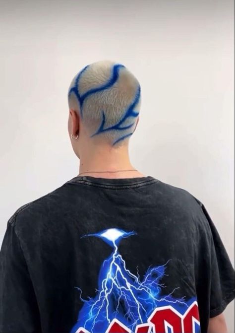 Vibes Drawing, Mens Blue Hair, Buzz Cut For Men, Bleached Hair Men, Shaved Head Designs, Flame Hair, Short Dyed Hair, Quiz Buzzfeed, Buzz Cut Hairstyles