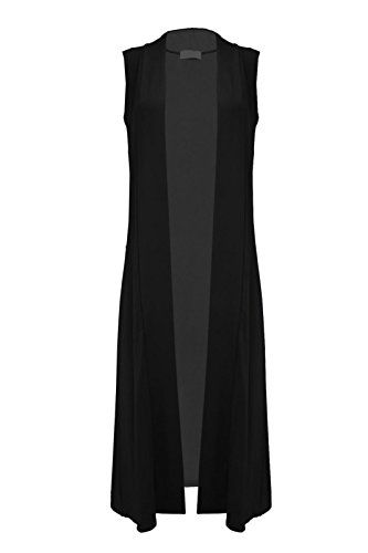 UK Women Cardigans -  Janisramone Womens New Stylish Sleeveless Open Collared Boyfriend Long Length Ladies Maxi Cardigan. It is an Amazon affiliate link. Ladies Cardigan, Boyfriend Cardigan, Big Sweaters, Maxi Cardigan, Cardigan Long, Cardigan Black, Perfect Woman, Cute Woman, Long Cardigan