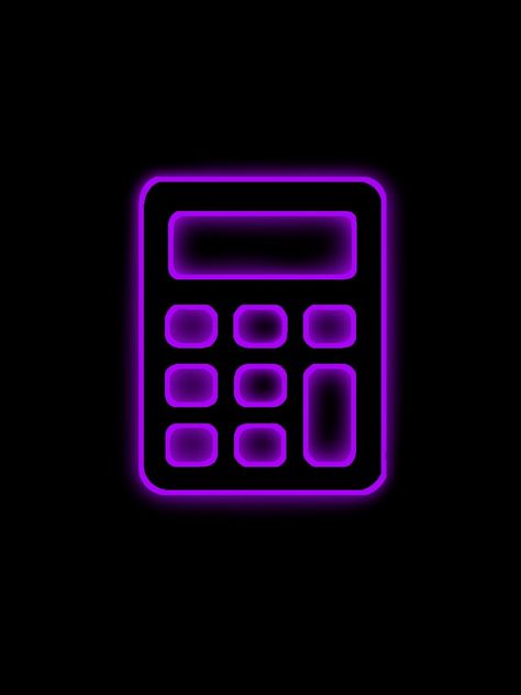 Neon Purple App Icons Aesthetic, Neon App Icons, All Apps Icon, Calculator Icon, Ipad Lockscreen, Dream Phone, App Store Icon, Mobile App Icon, Apps Icon