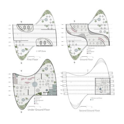 Bagh Chal Botique Restaurant by Davood S|Futuristic Forms In Architecture, Restaurant Architecture Concept, Restaurant Design Plan, Architecture Photography Buildings, Form Architecture, Restaurant Pictures, Architecture Design Process, Iranian Architecture, Concept Models Architecture