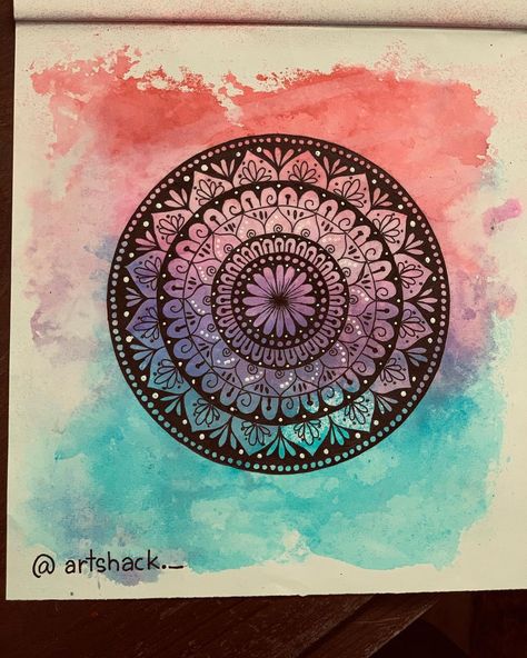 Mistar Ornamen, Mandala Art Circle, Art Integrated Project Ideas, Mandala Sketch, Flag Drawing, Watercolor Mandala, Easy Mandala Drawing, Boho Art Drawings, Color Drawing Art