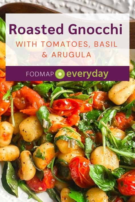 Dairy Free Gnocchi Recipes, Elimination Diet Food List, Low Fodmap Recipes Vegetarian, Gnocchi With Tomatoes, Roasted Gnocchi, Fodmap Recipes Dinner, Low Fodmap Recipes Dinner, Fodmap Friendly Recipes, Low Fodmap Diet Recipes