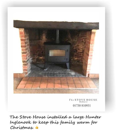 Do you have a large Inglenook fireplace? Is it sucking all your heat up the chimney? Let The Stove House supply and fit a lovely large wood stove: 01730 810931 Brick Fireplace Log Burner, Amazing Fireplaces, Exposed Brick Fireplaces, Bbq Patio, Wood Burner Fireplace, Wood Burning Stoves Living Room, Log Burner Living Room, Modern Stoves, Burn Wood