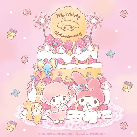 HakuCat Anime Pod Shop. Repin & Follow see more info. My Melody Birthday, Sanrio Danshi, Melody Wallpaper, Happy Birthday Art, My Melody Wallpaper, Kawaii Background, Hello Kitty Themes, Hello Kitty Friends, Hello Kitty Characters