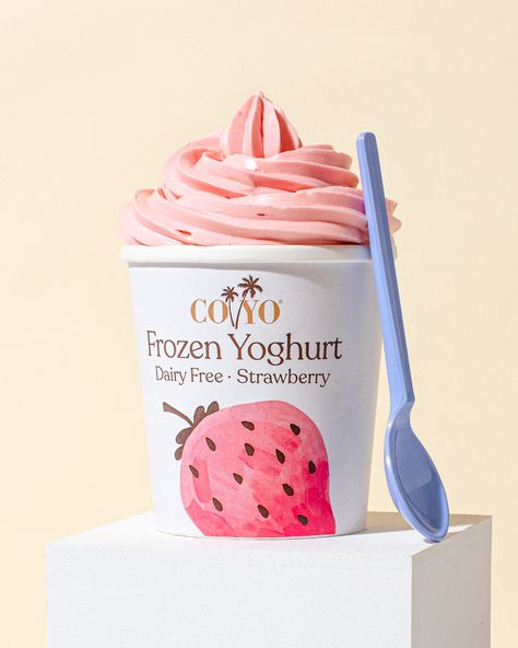 The wait is over... Our delicious fruity and dairy free frozen yoghurt flavours are now available in select @woolworths_au stores! 🍓🥭🌼 Yogurt Branding, Yoghurt Brand, Yogurt Drink Packaging, Frozen Yogurt Branding, Probiotic Yogurt, Greek Yogurt Brands, Coconut Ice Cream, Frozen Yoghurt, Packaging Labels Design