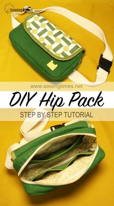 Ultimate Guide to Make Your Hip Pack❗How to Sew a Fanny Pack with Multiple Pockets Fanny Pack Pattern Free, Hip Bag Pattern Free, Zippered Tote Bag Tutorial, Fanny Pack Sewing Pattern, Diy Fanny Pack, Bum Bag Pattern, Hip Bag Pattern, Sewing Patterns Free Bag, Crossbody Bag Tutorial