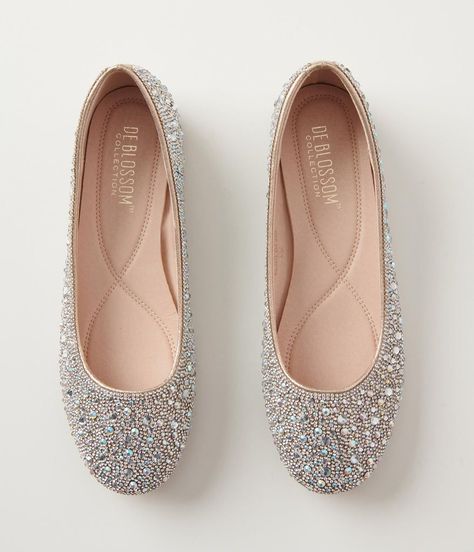 Sweet 16 Shoes, Quince Shoes, Flat Prom Shoes, Rhinestone Ballet Flats, Casual Shoes Women Flats, Sparkle Flats, Sparkly Flats, Silver Wedding Shoes, Fancy Flats