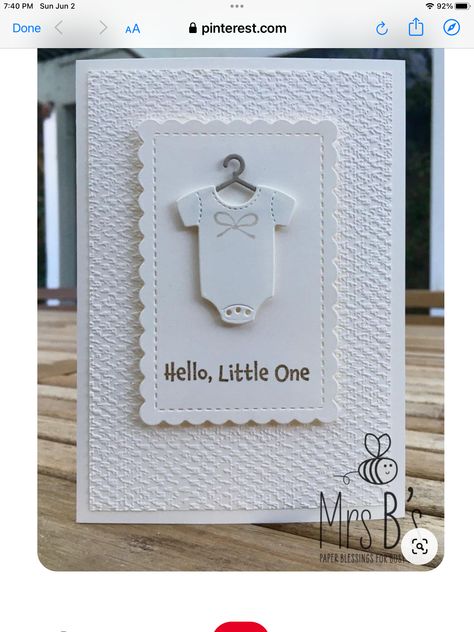 Handmade New Baby Cards, Stampin Up Baby Girl Cards, Stampin Up Baby Shower Invitations, New Baby Card Ideas, Diy Baby Cards Ideas, Stampin Up All For Baby Cards, Stampin Up Baby Boy Cards, Handmade Baby Cards Ideas, Homemade Baby Cards