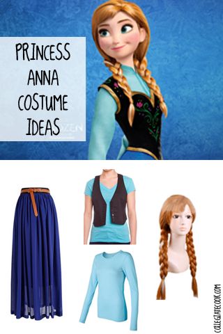 #Halloween13: Frozen Costume Ideas (Day 4) – Collegiate Cook Frozen Costume Ideas, Anna Costume Diy, Frozen Costume Diy, Hippie Costume Diy, Princesa Anna Frozen, Adult Anna Costume, Frozen Halloween Costumes, Disney Princess Diy, Princess Anna Costume