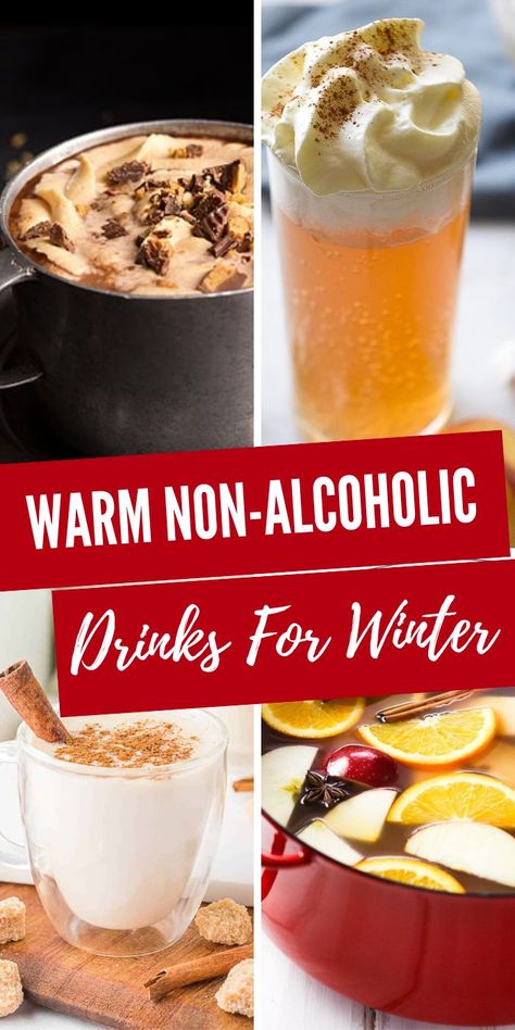 Warm Drinks For Winter, Winter Drink Ideas, Orange Cider Recipe, Warm Christmas Drinks, Drinks For Winter, Non Alcoholic Mulled Wine, Winter Drinks Alcoholic, Italian Hot Chocolate Recipe, Caramel Apple Cider Recipe