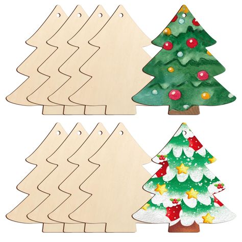 PRICES MAY VARY. Unique Size & Shape - They are a perfect size and are up to 7 inches in length for painting or making a carft.The unique pumpkin style adds a lot of fun to Christmas Christmas Decoration- Blank wooden Christmas ornaments are beautifully shaped and have decorative details on top for hanging (string included). Blank designs give you a variety of options. Both sides are polished and smooth EASY TO USE - Wood rings are very lightweight and have a smooth surface for easy decoration. Wooden Tree Ornament, Christmas Tree Shaped Ornament, Fun Ornaments To Make, Flat Wood Ornament Ideas, Plywood Christmas Decorations, Wood Christmas Tree Decorations, Ornaments To Paint, Christmas Decorations Wood, Painted Wood Ornaments