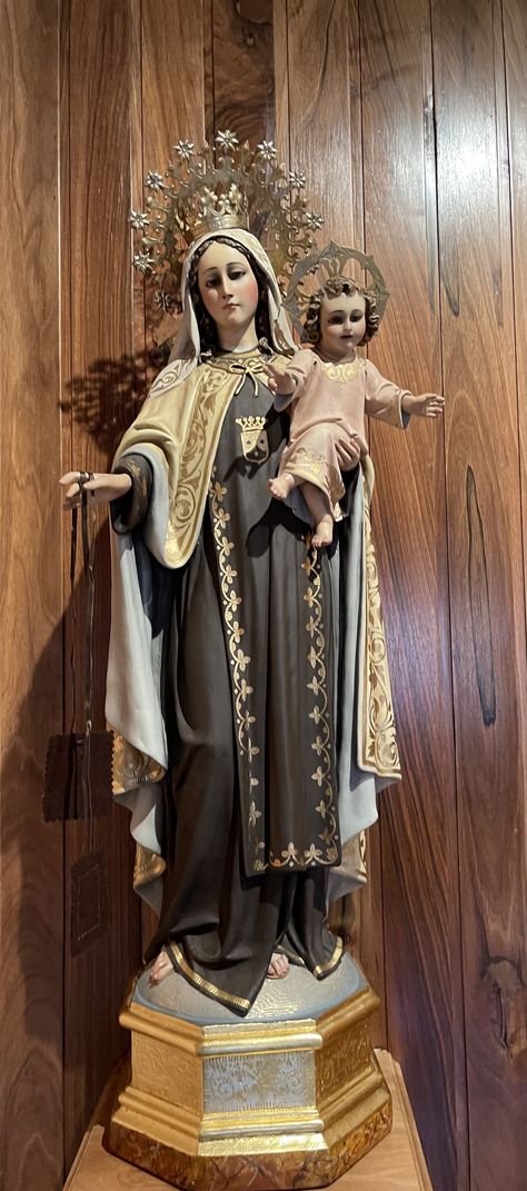 Our Lady Of Mount Carmel Statue, Mary Images, Our Lady Of Mount Carmel, Mother Mary Images, Virgin Mary Statue, Mount Carmel, Mary Statue, Lady Of Fatima, Blessed Mother