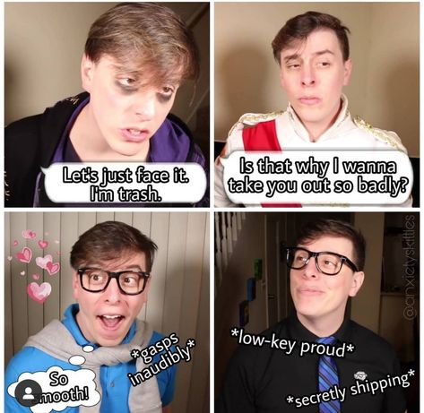 Sander Sides Virgil X Roman, Roman And Virgil, Roman X Virgil, Sanders Quotes, Virgil Sanders, Sanders Sides, Thomas Sanders, Sander Sides, I Ship It