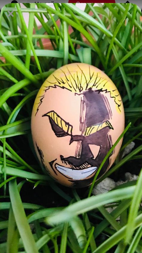 Anime Easter Eggs, Anime Egg, Easter Egg Designs, Egg Painting, Easter Dinner, Egg Designs, Egg Decorating, Pebble Art, Hero Academia