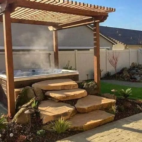 Hot Tub Placement Tips & Tricks | Epic Hot Tubs Custom Backyard, Hot Tub Gazebo, Backyard Ideas For Small Yards, Gazebo Plans, Swim Spas, Hot Tub Deck, Hot Tub Backyard, Garden Gazebo, Swim Spa