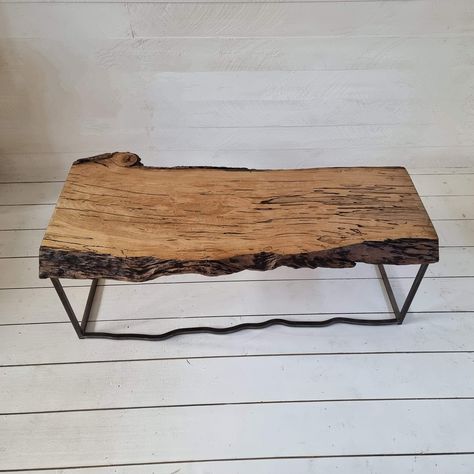 The ‘Chapman’ spalted beech natural live edge coffee table has such unique spalted wood markings. The handmade metal legs follow the undulations of the waney organic edges. This piece is available to buy from @danselgallery and I have access to various fascinating pieces of timber to make bespoke commissions from this range. Do get in contact to commission your table. #coffeetables #handmadefurniture #dorsetmakers #furnitureforsale #liveedgefurniture #woodandmetal #abbotsbury #livingroomfu... Spalted Wood, Spalted Beech, Live Edge Furniture, Live Edge Coffee Table, Handmade Furniture, Live Edge, Wood And Metal, Bespoke, Coffee Table