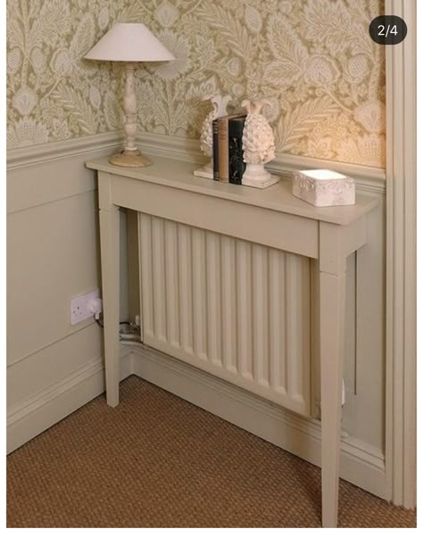 Radiator Table, Radiator Covers, Concrete Countertops Kitchen, Hallway Ideas Entrance Interior Design, Hallway Ideas Colour, Wall Panelling, Radiator Cover, Concrete Countertops, Hallway Ideas