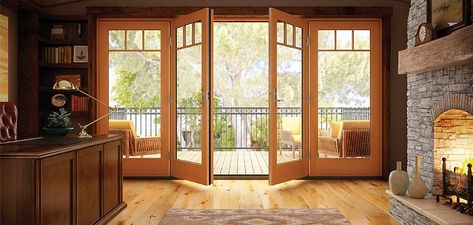 Essence Series wood in-swing French patio door Milgard Windows, Hinged Patio Doors, Cast Iron Kitchen Sinks, French Patio, Double French Doors, French Doors Patio, Swinging Doors, Sliding Patio Doors, Wood Patio