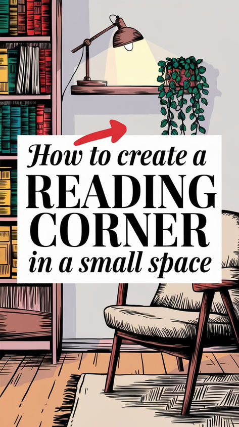 Transform any tiny nook into a cozy reading retreat. Discover simple tips to maximize space and comfort, perfect for book lovers in small apartments! Small Reading Nook Cozy Corner Book Shelves, Reading Nook Corner Bedroom, Small Closet Reading Nook For Adults, Reading Corner Near Window, Accent Chair Reading Nook, Reading Corner For Small Room, Tiny Closet Reading Nook, Cozy Reading Area In Bedroom, Reading Area In Office