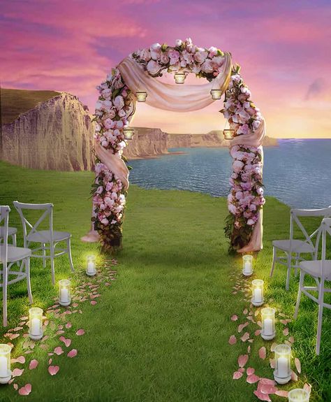 @HiddenHebrewess ♡ Gate Garden Ideas, Garden Arch Ideas, Flower Gate, Caricature Wedding Invitations, Gate Garden, Indian Wedding Invitation Card Design, Caricature Wedding, Arch Ideas, Anime Wedding