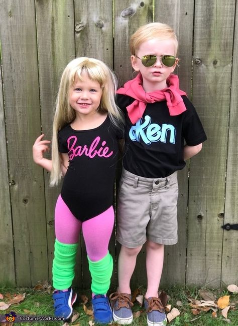 Ken Costume, Barbie And Ken Costume, Homemade Costumes For Kids, Childrens Halloween Costumes, Barbie Halloween Costume, Easy Diy Costumes, Barbie Halloween, Barbie Birthday Party, Barbie Costume