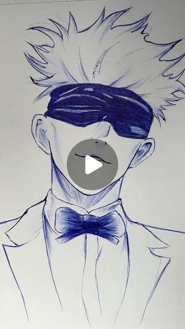 N_draaws on Instagram: "The pen i used is in my bio ❤️ #gojo #anime #drawing #follow #explore #reels" Easy Gojo Sketch, Anime Gojo Sketch, Saturo Gojo Drawing, Anime Pen Sketch, Pen Anime Drawing, Gojo Drawing, Gojo Pen Sketch, Sketch Of Gojo Satoru, Pen Sketch