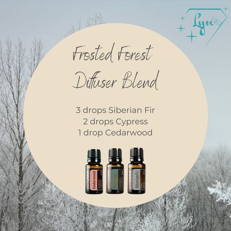 Frosted Forest Diffuser Blend 3 drops Siberian Fir 2 drops Cypress 1 drop Cedarwood Pop this blend in the diffuser and you’ll think you are in a forest cabin by a toasty warm fire. #goosebumpkindaday #graninavan #gogettergranny #gogivergranny #instagran #grangram #glamgran #grannypreneur #granpreneur #diamondlyn52 #essentialoilsmakelifeeasier #diamondlyn Siberian Fir, Forest Cabin, Diffuser Blend, Go Getter, Oil Blends, Live Happy, Doterra Essential Oils, Diffuser Blends, Essential Oil Blends