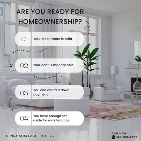 I’m here to help you wherever you are in your home-buying journey. Send me a message or comment below if you want more info. Contact me today for any real estate questions Delinda Yatskevich dyatskevich77@gmail.com P: (408) 806-1223 #thehelpfulagent #home #houseexpert #house #listreports #homeowner #realestate #happyhomeowner #askme #icanhelp #realtor #realestateagent #DelindaYatskevich Real Estate Questions Social Media, Real Estate Stories Ideas, Real Estate Post Ideas, Real Estate Content Ideas, Mortgage Content, Real Estate Questions, Mortgage Marketing, Interior Design Quotes, Realtor Social Media