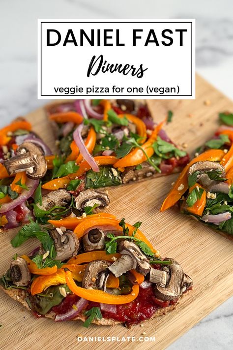 Daniel Fast Pizza Recipes, Daniel Fast Pizza, Daniel Fast Mexican Recipes, Daniel Fast Sweets, Daniel’s Fast Recipes, Daniel Fast Bread, Daniel Fast Grocery List, Daniel Fast Meal Ideas, Daniel Fast Recipes Dinner