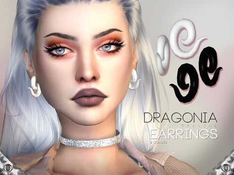 Earrings in 2 colors.  Found in TSR Category 'Sims 4 Female Earrings' Sims Accessories, Cc Accessories, Sims 4 Piercings, Female Earrings, Sims 4 Cc Makeup, Sims 4 Cc Skin, Queen Makeup, Sims Four, Sims 4 Cc Furniture