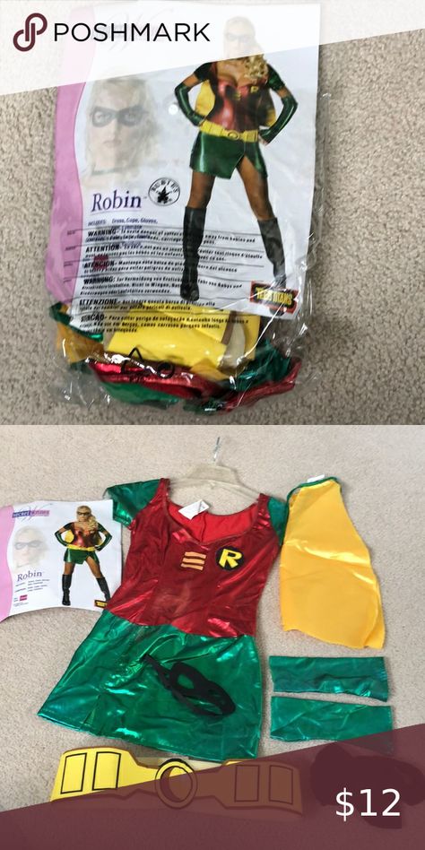 Women’s Robin Costume. Size Small Robin Costume Women, Robin Costume, Costume Women, Closet Women, Girl Costumes, Costumes For Women, Halloween, Shop My Closet, Amazing Fashion