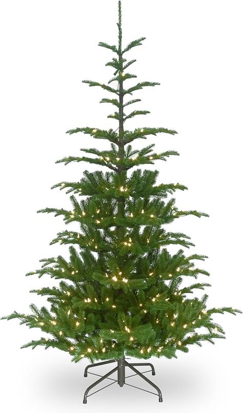 Amazon.com: National Tree Company 'Feel Real' Pre-lit Artificial Christmas Tree | Includes Pre-strung White Lights and Stand | Norwegian Spruce - 7.5 ft : Home & Kitchen White String Lights, Spruce Tree, White Lights, Artificial Christmas Tree, White Light, Home And Garden, Trees, Christmas Tree, Better Living