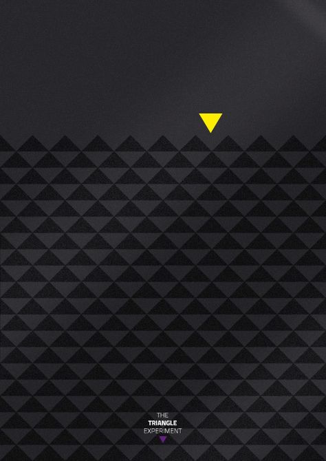 The Triangle Experiment on Behance Yellow Triangle, Publishing Design, Urban Design Concept, Triangle Art, Direction Graphic Design, The Triangle, Triangle Design, Graphic Design Print, Graphic Design Typography