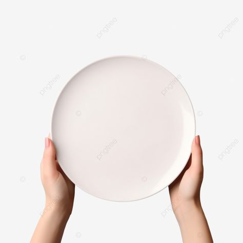 female hands holding an empty white plate on a gray surface with christmas branches dinner plate t Holding Plate Reference, Hand Holding Plate, Plate Png, Christmas Branches, Female Hands, Hands Holding, White Plate, White Plates, Dinner Plate