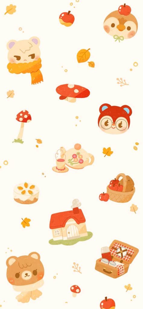 Cheryl ✿ on Twitter: "I created some autumn crossing wallpapers, RTs are appreciated if you use them!😊✨🍁… " Wallpaper Inspirational Aesthetic, Animal Crossing Background, Acnh Wallpaper, Animal Crossing Wallpaper, Acnh Art, Cute Animal Crossing, Animal Crossing Fan Art, Animal Crossing Characters, Images Kawaii