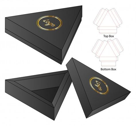 Paper bag packaging die cut template 3d | Premium Vector Packaging Die Cut, Paper Box Diy, Hexagon Box, Slide Box, Food Box Packaging, Disney Cars Party, Packaging Template Design, Pyramid Shape, Packaging Template