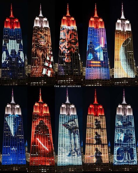 Imperial March, New York Landmarks, Dynamic Light, John Williams, Star Wars Trilogy, May 4th, The Empire State Building, May The 4th, Hayden Christensen