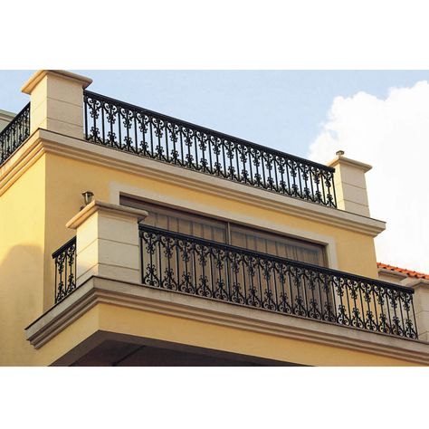 Roof Grill Design Iron, M.s Railing Design For Balcony, Greel Dizain Balcony, Aluminum Balcony Railing, Front Balcony Grill Design Steel, Balcony Fence Ideas Railings, French Balcony Ideas, Balcony Railing Design Modern, Balcony Handrail