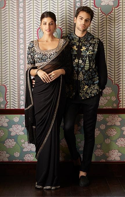 Black Wedding Outfit, Wedding Guest Outfit Inspiration, Couple Dress, Anita Dongre, Bridal Lehenga Choli, Saree Trends, Stylish Sarees, Indian Wedding Outfits, Indian Designer Outfits