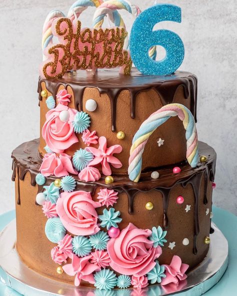 Six Year Old Birthday Cake, 6 Year Birthday Cake, Birthday Cake For 6 Year Girl, Cake Designs For 12 Year Girl, Cake Designs For 10 Year Girl, Birthday Cake For 7 Yrs Old Girl, Birthday Cake For Girls 10 Years Old, Birthdays Cakes, 6th Birthday Girls