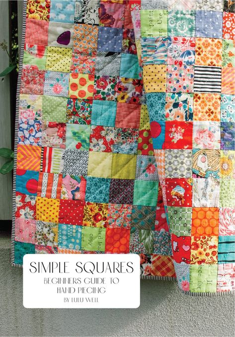 Simple Squares Beginners guide to patchwork hand-piecing - Etsy Canada Hand Piecing, Frames Design, Simple Quilts, Strip Quilt, Postage Stamp Quilt, I Spy Quilt, Charity Quilts, English Paper Piecing Quilts, Scrappy Quilt Patterns