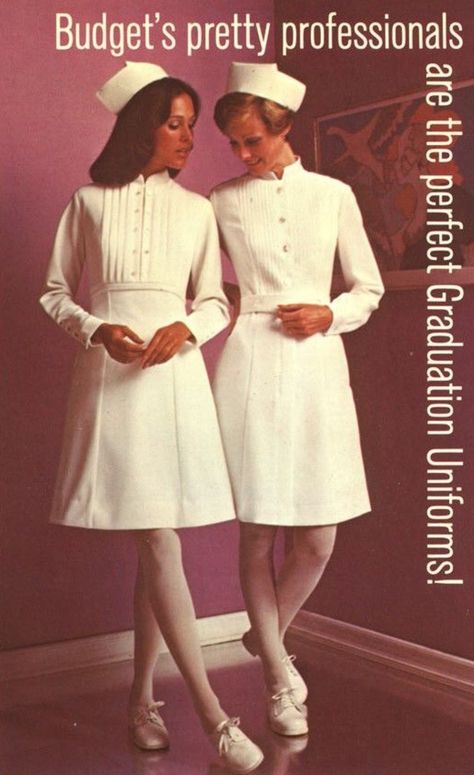 Nursing Pictures, Vintage Nursing, Nurse Dress Uniform, Nurse Uniforms, Women In White, Blouse Nylon, Nurse Aesthetic, White Pant, Nurse Rock