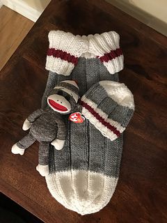 Baby Socks Knitting Pattern, Sock Monkey Pattern, Sock Monkey Hat, Baby Socks Knit, Monkey Hat, Work Socks, Sock Knitting Patterns, Sock Monkey, Baby Monkey