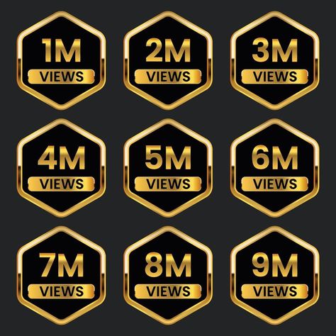 1 million to 9 million plus views celebration thumbnail design vector Celebration Background Design, Price Tag Design, Iphone Wallpaper Earth, 1 Million Views, Wallpaper Earth, Celebration Background, Thumbnail Design, Youtube Logo, Social Icons