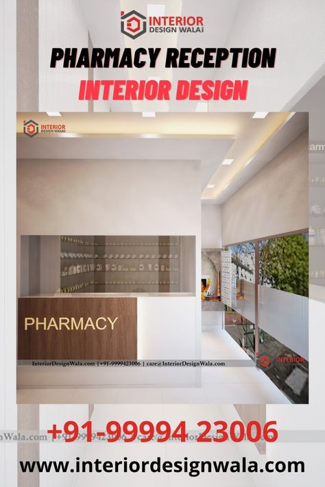 Contact us:+91-9999423006 Website: www.interiordesignwala.com This pharmacy reception design likr that customer's can take medicine for the patient. For this design, you can contact us or visit website on given details. Latest Pharmacy Reception, Modern Pharmacy Area design, online Pharmacy Room Interior Decor #pharmacydesign #medicalstoredesign #pharmacyinteriordecor #pharmacyarea #interiordesign #clinicdesign #hospitaldesign Medical Store Design, Interior Design Hospital, Reception Interior Design, Hospital Interiors, Modern Pharmacy, Reception Interior, Hospital Reception, Pharmacy Decor, Healthcare Interior Design