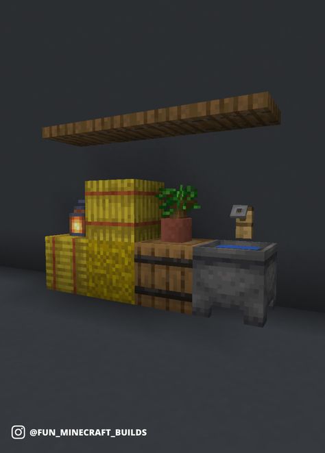 Small farm workspace inspiration for Minecraft farms #minecraft Minecraft Workstation, Minecraft Farms, Minecraft Farm, Workspace Inspiration, Minecraft Builds, Small Farm, Work Space, Minecraft, On Instagram