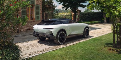 Pininfarina PURA Vision e-LUV Industrial Design Trends, Glass Roof, Car Magazine, Utility Vehicles, Italian Cars, Car Exterior, Roof Design, Black Car, Sochi