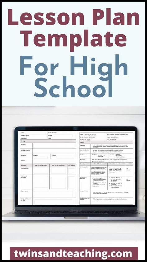 lesson plan template for high school and middle school Lesson Plan Template High School, Psychology Lesson Plans High School, High School Teacher Resources, Biology Lesson Plans High School, Lesson Planning, Middle School Lesson Plan Template, Lesson Plan Template, Udl Lesson Plans, Facs Lesson Plans