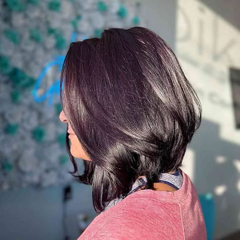 Medium A Line Bob Shoulder Length, Medium Length Hairstyle For Thick Hair, Shoulder Length Layered Bob Haircut, Shoulder Length Bob For Thick Hair, Medium Bob Haircuts For Thick Hair, Layered Bob Haircuts Over 50, Short Bob Hairstyles With Layers, Hair Cuts For Shoulder Length Hair, Women’s Hair Cuts Medium