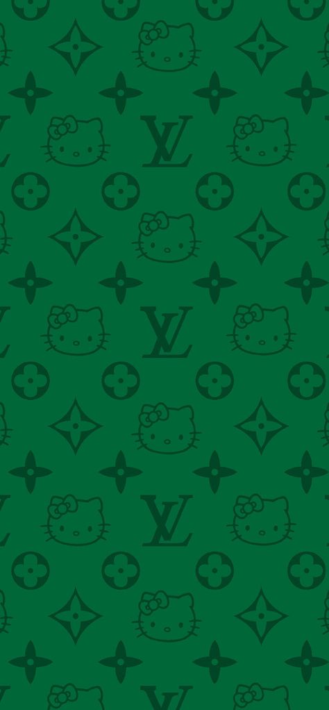 Green Hello Kitty Aesthetic, Dark Green Cute Wallpaper, Green Hello Kitty Wallpaper, Green Hello Kitty, 헬로키티 배경화면, St Patricks Day Wallpaper, Hello Kitty Wallpaper Hd, Iphone Wallpaper Hipster, Hello Kitty Aesthetic